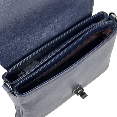 Сумка жіноча шкіряна Karya 5073-613 темно-синя