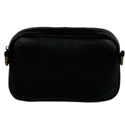 Сумка жіноча шкіряна із замшевою вставкою Vittorio Safino VSL 001 чорна 