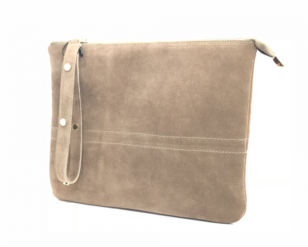 Сумка клатч замшевая Vienca SX1900 бежевая