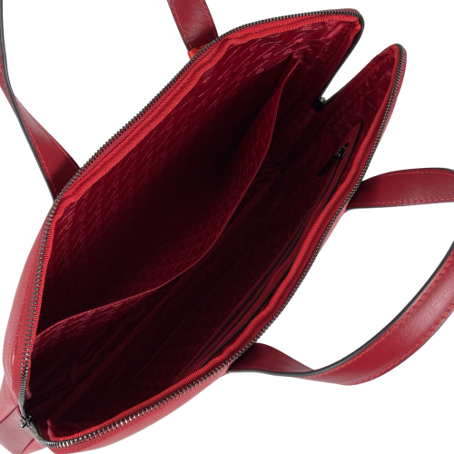 Сумка-портфель жіночий шкіряний Eminsa 7138 18-5 червоний