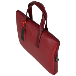 Сумка-портфель жіночий шкіряний Eminsa 7138 18-5 червоний