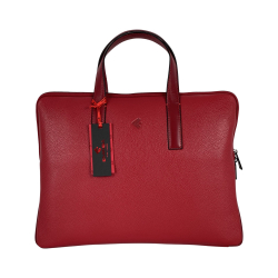 Сумка-портфель жіночий шкіряний Eminsa 7138 18-5 червоний