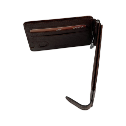 Гаманець-затискач для грошей чоловічий шкіряний Eminsa 1124 4-4/26-4 коричневий