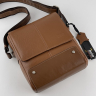 Сумка мужская через плечо кожаная Bond Non 1088-285 светло коричневая