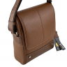 Сумка мужская через плечо кожаная Bond Non 1088-285 светло коричневая