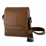 Сумка мужская через плечо кожаная Bond Non 1088-285 светло коричневая