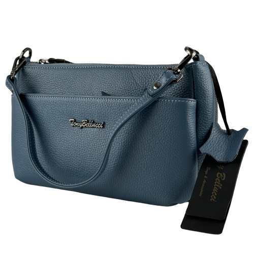 Сумка женская кожаная Tony Bellucci 0440-215 голубая