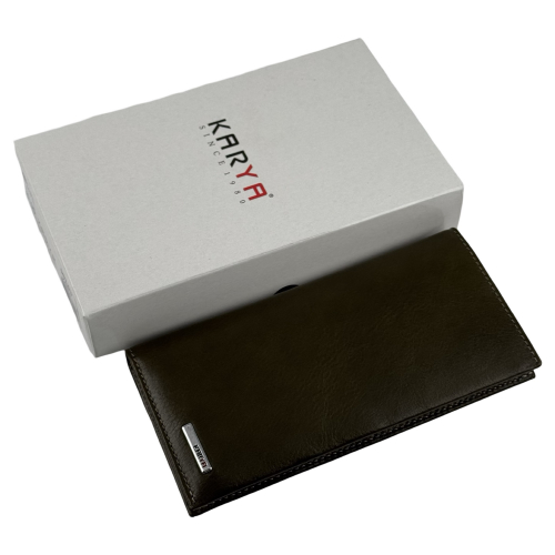 Портмоне мужское кожаное Karya 0476-617 оливковое