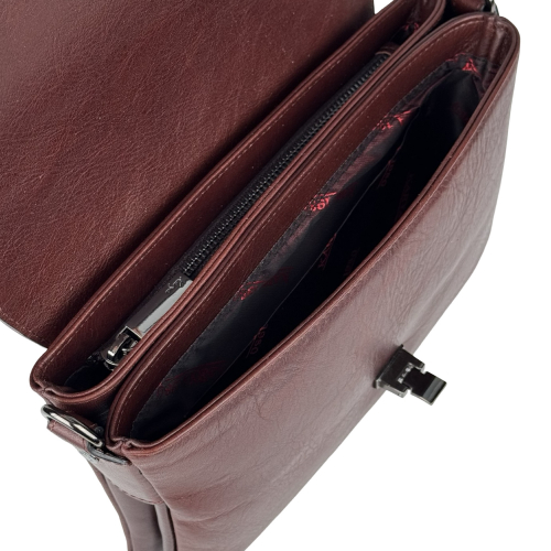 Сумка жіноча шкіряна Karya 5073-614 темно-коричнева