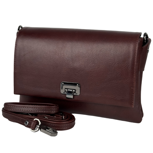 Сумка жіноча шкіряна Karya 5073-614 темно-коричнева