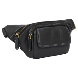 Сумка крос боді чоловіча шкіряна The Bond 1403-5 темно-сіра