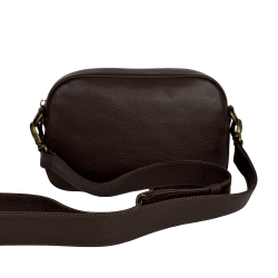 Сумка жіноча шкіряна із замшевою вставкою Vittorio Safino VSL 001 коричнева