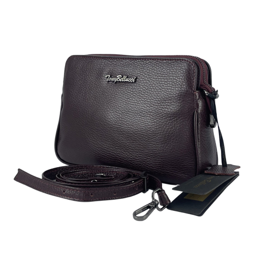 Сумка жіноча шкіряна Tony Bellucci 0347 бордова