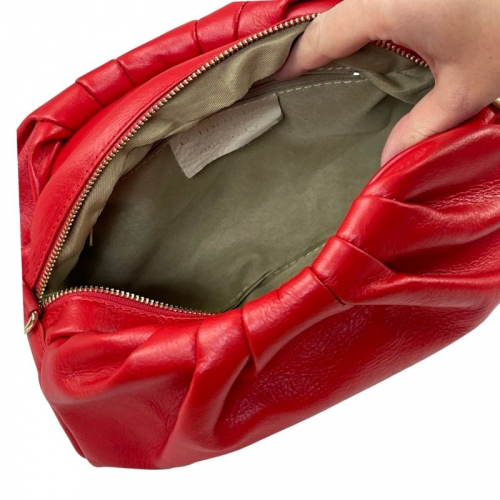 Сумка женская кожаная Genuine Leather 747.25 красная