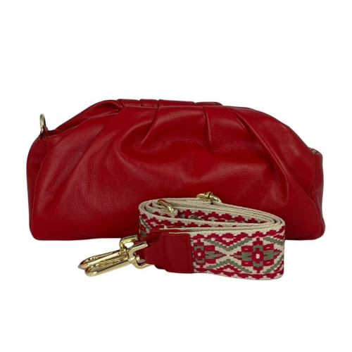 Сумка женская кожаная Genuine Leather 747.25 красная