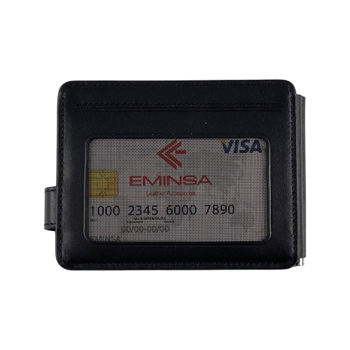 Гаманець-затискач для грошей чоловічий шкіряний Eminsa 1124 19-1/18-1 чорний