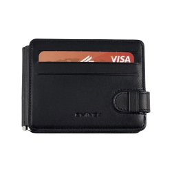 Гаманець-затискач для грошей чоловічий шкіряний Eminsa 1124 19-1/18-1 чорний