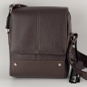 Сумка чоловіча шкіряна через плече Bond Non 1088-286 темно коричнева