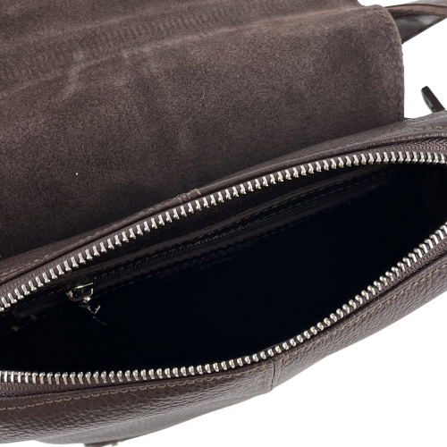 Сумка чоловіча шкіряна через плече Bond Non 1088-286 темно коричнева