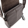 Сумка чоловіча шкіряна через плече Bond Non 1088-286 темно коричнева