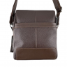 Сумка чоловіча шкіряна через плече Bond Non 1088-286 темно коричнева