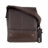 Сумка чоловіча шкіряна через плече Bond Non 1088-286 темно коричнева