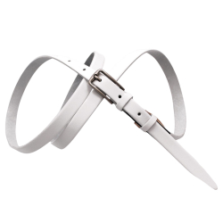 Ремінь жіночий шкіряний Кремінь 05.15.00.75 білий 110 см