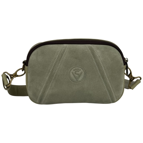 Сумка жіноча шкіряна із замшевою вставкою Vittorio Safino VSL 001 оливкова