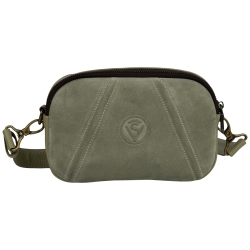 Сумка жіноча шкіряна із замшевою вставкою Vittorio Safino VSL 001 оливкова