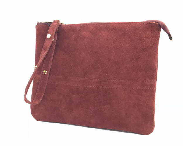 Сумка клатч замшева Vienca SX1900 червона