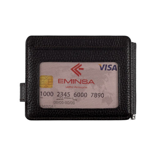 Кошелек-зажим для денег мужской кожаный Eminsa 1124 18-3/26-3 темно-коричневый