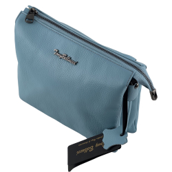 Сумка жіноча шкіряна Tony Bellucci 0077-206 блакитна