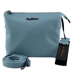 Сумка жіноча шкіряна Tony Bellucci 0077-206 блакитна