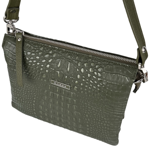 Сумка женская кожаная Karya 3012-634 хаки