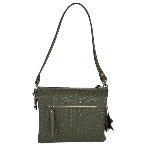 Сумка женская кожаная Karya 3012-634 хаки