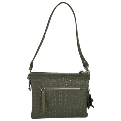 Сумка жіноча шкіряна Karya 3012-634 хакі