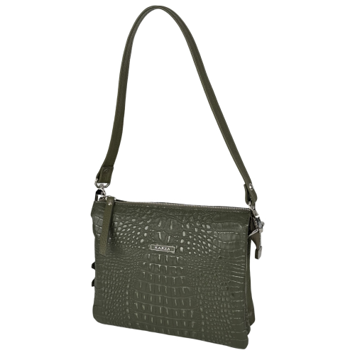 Сумка женская кожаная Karya 3012-634 хаки