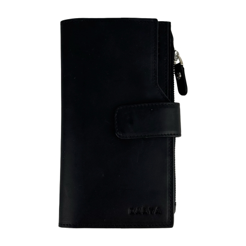 Портмоне чоловіче шкіряне - набук Karya 1207-30 чорне
