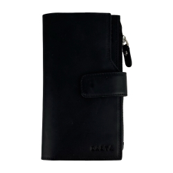 Портмоне чоловіче шкіряне - набук Karya 1207-30 чорне