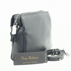 Сумка жіноча шкіряна Tony Bellucci 0347-281 чорна