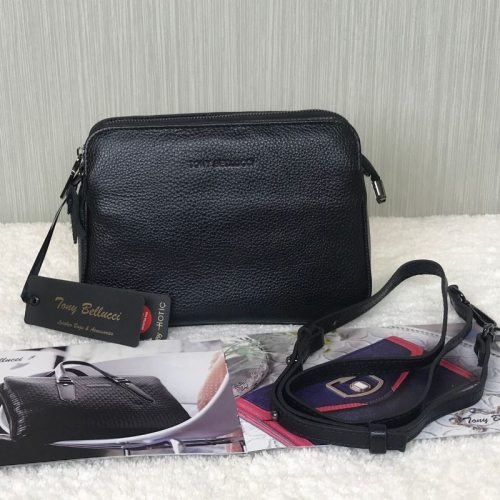 Сумка жіноча шкіряна Tony Bellucci 0347-281 чорна