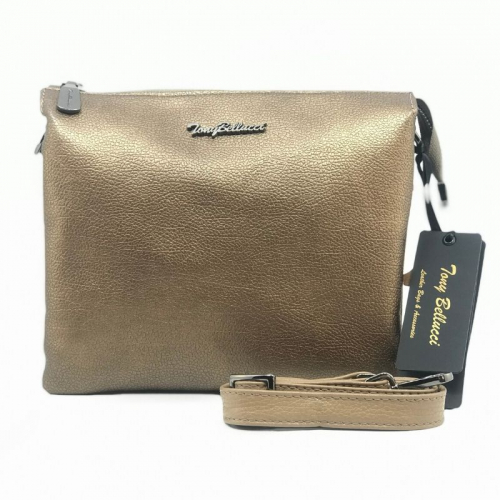 Сумка жіноча шкіряна Tony Bellucci 0077 золотиста