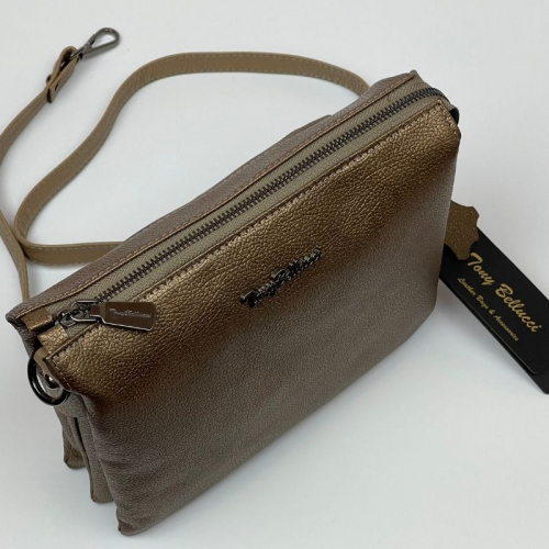 Сумка жіноча шкіряна Tony Bellucci 0077 золотиста