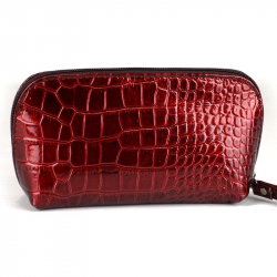 Косметичка жіноча шкіряна Eminsa 2071 бордова лакована
