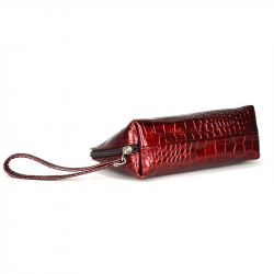 Косметичка жіноча шкіряна Eminsa 2071 бордова лакована
