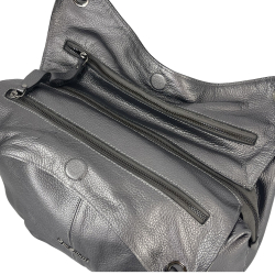 Сумка женская кожаная Tony Bellucci 0184-1033 серебристая