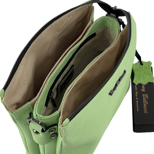 Сумка жіноча шкіряна Tony Bellucci 0077-439 м'ятна