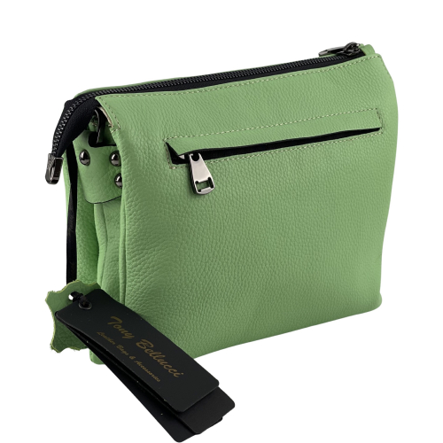 Сумка жіноча шкіряна Tony Bellucci 0077-439 м'ятна