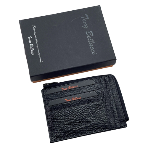 Кошелек картхолдер кожаный Tony Bellucci T303-893 черный