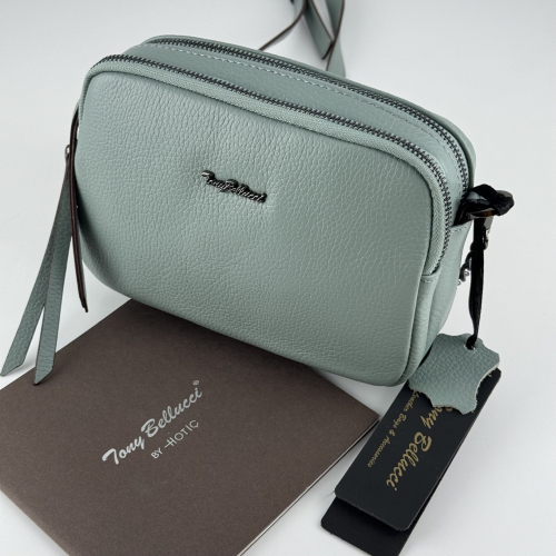 Сумка жіноча шкіряна Tony Bellucci 0602-207 фісташкова